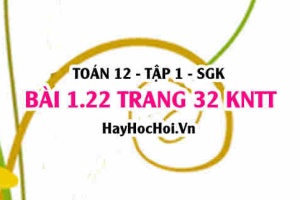 Bài 1.22 trang 32 Toán 12 tập 1 Kết nối tri thức